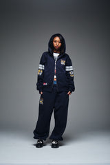 Numbering Check Zip Hoodie