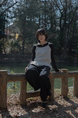 Lame肋骨长T恤【yung】