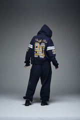 Numbering Check Zip Hoodie