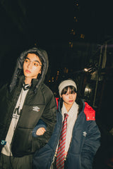 9090 × umbro Removable Hood Puffer Jacket