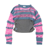 layered border sheer knit