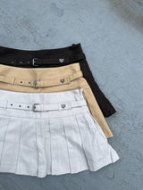 CHINO PLEATED SKIRT