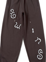 Lace twins logo sweat pants