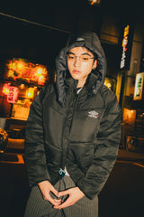 9090 × umbro Removable Hood Puffer Jacket