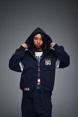 Numbering Check Zip Hoodie