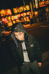 9090 × umbro Removable Hood Puffer Jacket