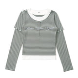 Layered border long tee