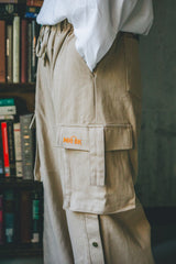vintage like side button cargo pants