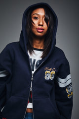 Numbering Check Zip Hoodie