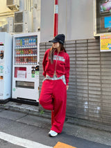 Check pattern sweat pants