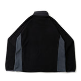 bicolor full zip fleece jacket