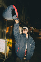 9090 × umbro Removable Hood Puffer Jacket