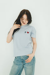 MSB 하트 패치 로고 티