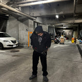 國王徽標復古連帽工作夾克