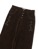 Classic studs suede pants