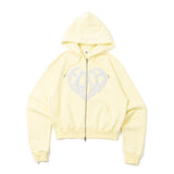 心臟徽標拉鍊連帽衫