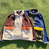 crazy color fleece half zip