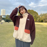 crazy color fleece half zip