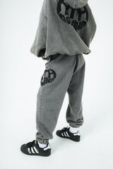 像心臟徽標汗水褲一樣復古