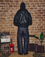 Western faux leather work jacket