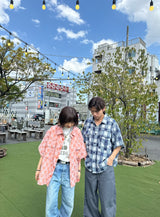 fringe checked shirt