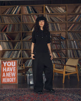 웨스턴 배기 스트라이프 슬랙스