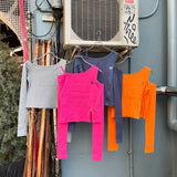 rib shoulder long tee