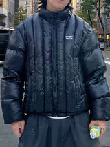 Vertical Fake Down Jacket