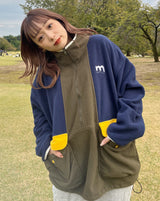 crazy color fleece half zip