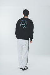 writing flower logo sweat