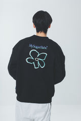 writing flower logo sweat