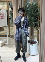 チェック柄のテーラードジャケット