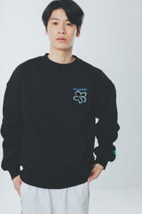 writing flower logo sweat