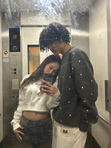 random heart cropped sweat