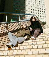 반 zip 양털 파카