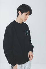 writing flower logo sweat