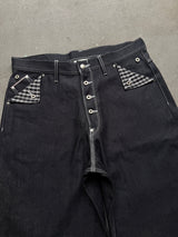 Selvedge Check Flap Buggy Jorts