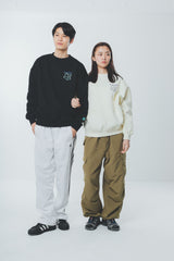 writing flower logo sweat