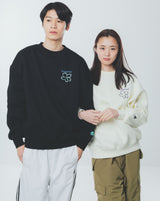 writing flower logo sweat