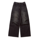 宽松过染牛仔布