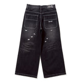 BU damage baggy denim pants