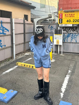 shaggy heart logo beanie