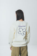 writing flower logo sweat