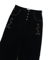 Classic studs suede pants