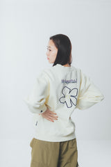 writing flower logo sweat