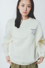 writing flower logo sweat