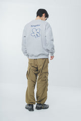 writing flower logo sweat