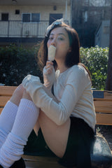 Lame肋骨长T恤【yung】