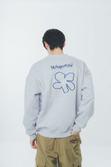 writing flower logo sweat