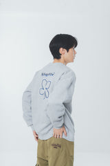 writing flower logo sweat